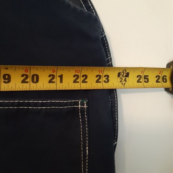 Vintage Liberty Overalls Men 44x32 Blue Denim Bibs Workwear Rodeo Rancher Farm - Picture 11 of 12